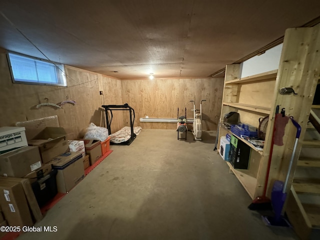 585 Logtown Rd, Glen, NY 12072 - basement with wood walls