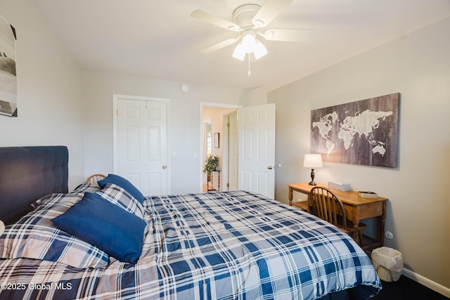 34 Aspen Rd, Colonie, NY 12110 - bedroom featuring baseboards and a ceiling fan