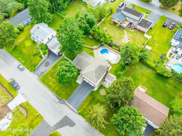 34 Aspen Rd, Colonie, NY 12110 - drone / aerial view of a pool area
