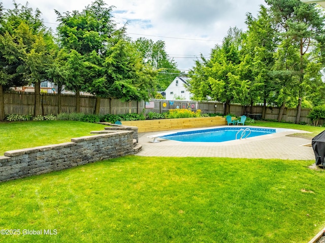 34 Aspen Rd, Colonie, NY 12110 - view of swimming pool with a fenced backyard and a patio area