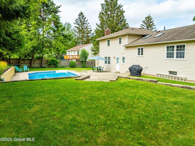 34 Aspen Rd, Colonie, NY 12110 - view of pool featuring grilling area, a fenced backyard, and a patio