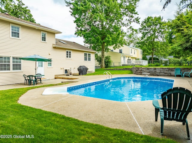 34 Aspen Rd, Colonie, NY 12110 - swimming pool featuring area for grilling and a patio area