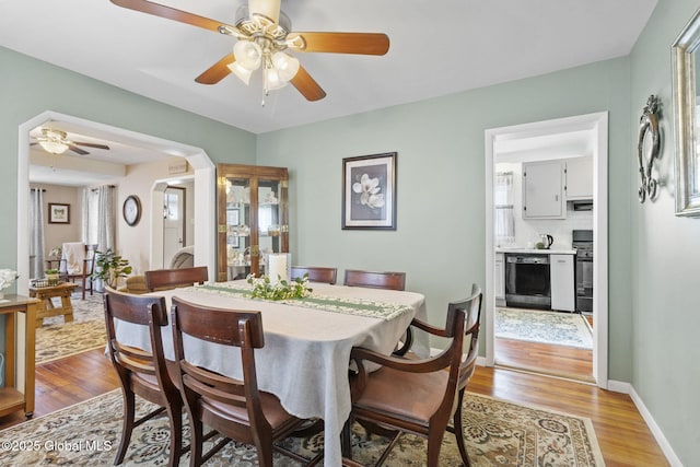 2730 Denver Ave, Rotterdam, NY 12306 - dining space featuring light wood-style floors and ceiling fan