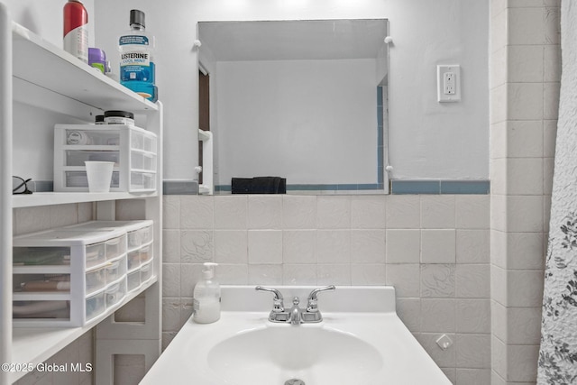 2730 Denver Ave, Rotterdam, NY 12306 - bathroom with vanity and tile walls