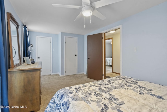 2730 Denver Ave, Rotterdam, NY 12306 - bedroom with light colored carpet and ceiling fan