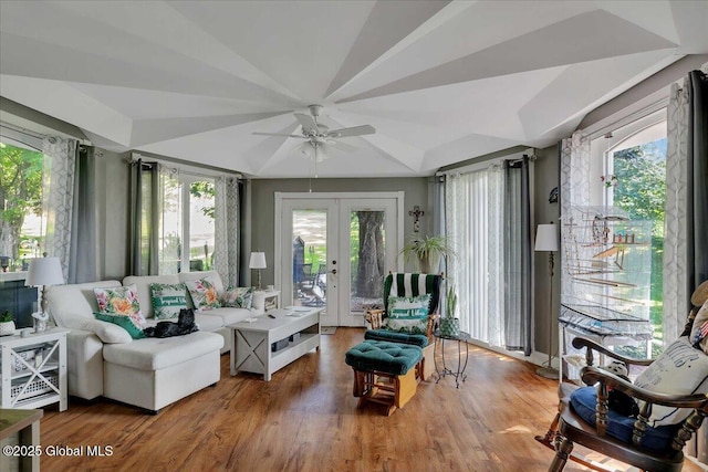 3140 State Route 5s, Danube, NY 13339 - sunroom / solarium featuring french doors, healthy amount of natural light, and vaulted ceiling