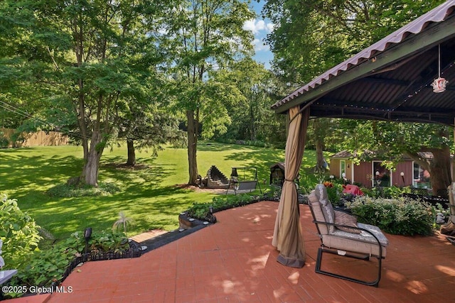 3140 State Route 5s, Danube, NY 13339 - view of patio / terrace with a gazebo and view of scattered trees