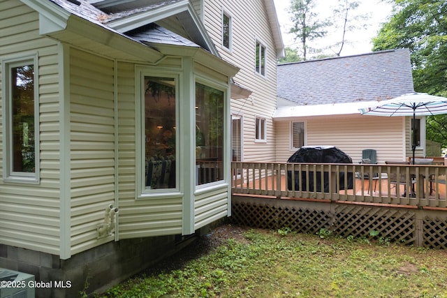 69 Deer Run Holw, Halfmoon, NY 12065 - wooden terrace featuring grilling area