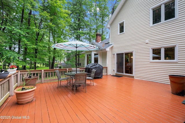 69 Deer Run Holw, Halfmoon, NY 12065 - deck featuring a grill and outdoor dining area