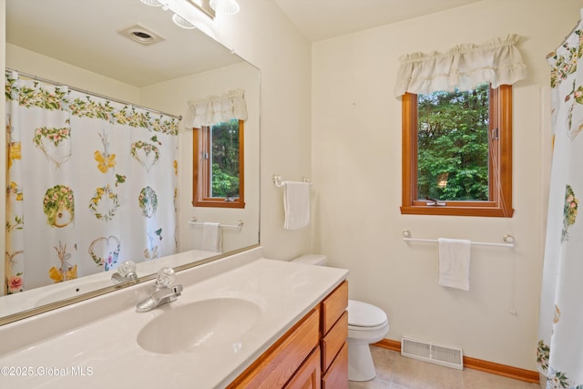 69 Deer Run Holw, Halfmoon, NY 12065 - bathroom featuring vanity, plenty of natural light, tile patterned floors, and curtained shower