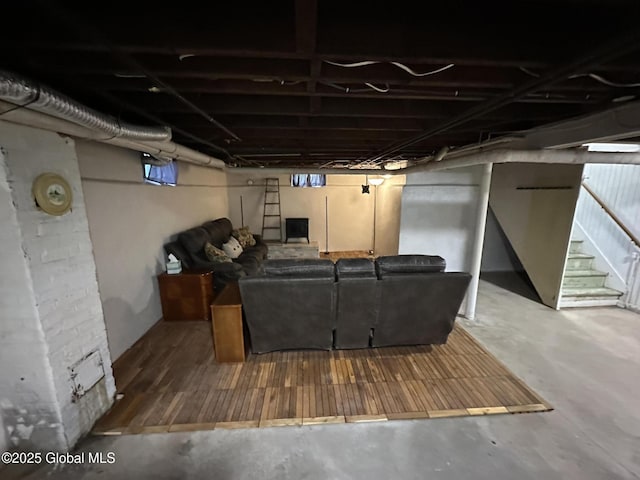 945 Morgan Ave, Niskayuna, NY 12309 - unfinished below grade area featuring stairway