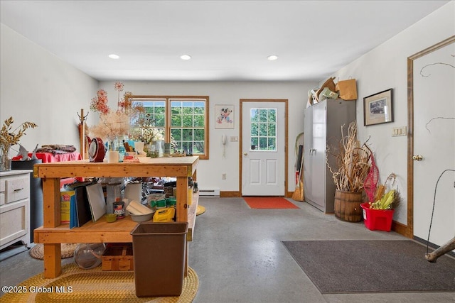 6 Leaward Way, Saratoga Springs, NY 12866 - entrance foyer with concrete floors and recessed lighting