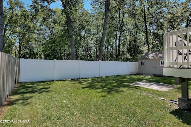 9 Sebring Ave, Colonie, NY 12205 - fenced backyard with a shed and view of scattered trees