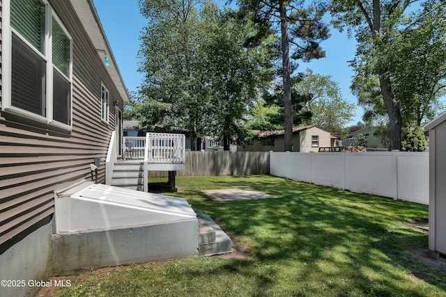 9 Sebring Ave, Colonie, NY 12205 - fenced backyard featuring a deck