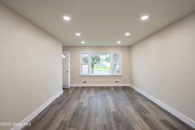 1041 Madison Ave, Troy, NY 12180 - unfurnished room featuring recessed lighting and dark wood-type flooring