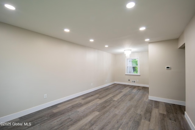 1041 Madison Ave, Troy, NY 12180 - unfurnished room with recessed lighting and dark wood-style flooring