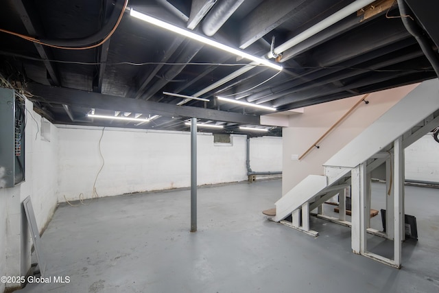 1041 Madison Ave, Troy, NY 12180 - unfinished below grade area with stairs