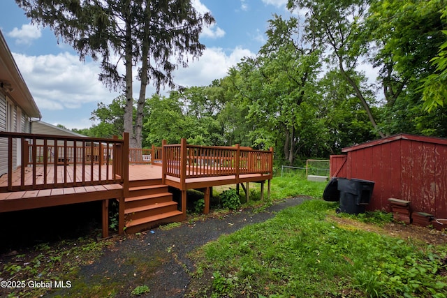 1041 Madison Ave, Troy, NY 12180 - view of yard with a wooden deck and view of scattered trees