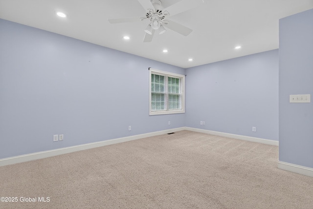 10 Sweetbriar Dr, Wilton, NY 12831 - carpeted empty room with recessed lighting and ceiling fan