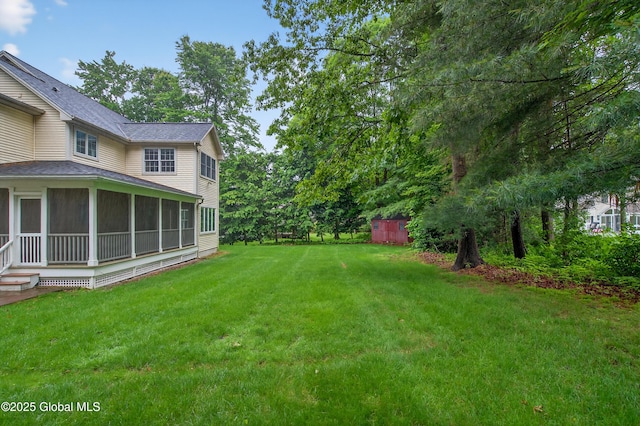 10 Sweetbriar Dr, Wilton, NY 12831 - view of green lawn featuring a sunroom