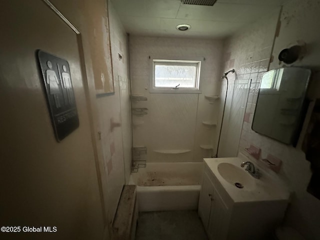7 Frost Pl, Albany, NY 12205 - full bathroom featuring vanity and  shower combination