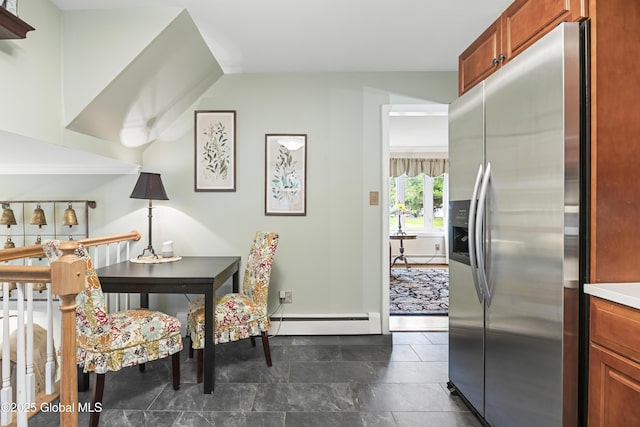 6458 Vosburgh Rd, Guilderland, NY 12009 - dining area featuring a baseboard radiator and baseboards