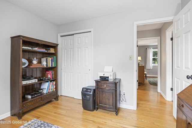 6458 Vosburgh Rd, Guilderland, NY 12009 - office with light wood finished floors and a baseboard radiator