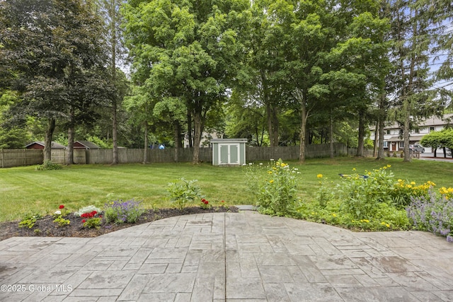 6458 Vosburgh Rd, Guilderland, NY 12009 - fenced backyard with a shed and a patio
