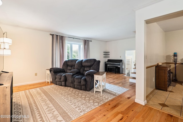 5012 Juniper Ln, Guilderland, NY 12303 - living room with wood finished floors and crown molding