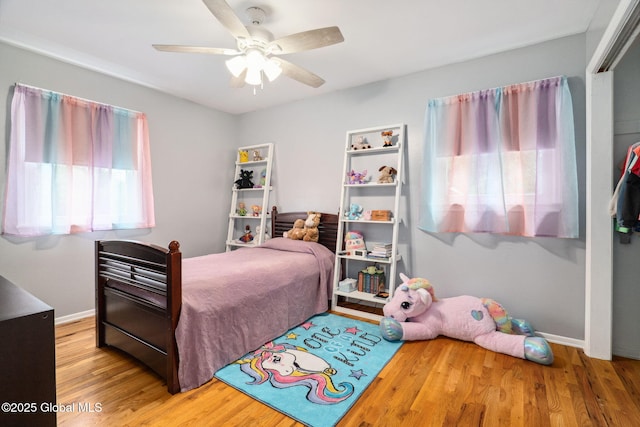 5012 Juniper Ln, Guilderland, NY 12303 - bedroom with wood finished floors and a ceiling fan