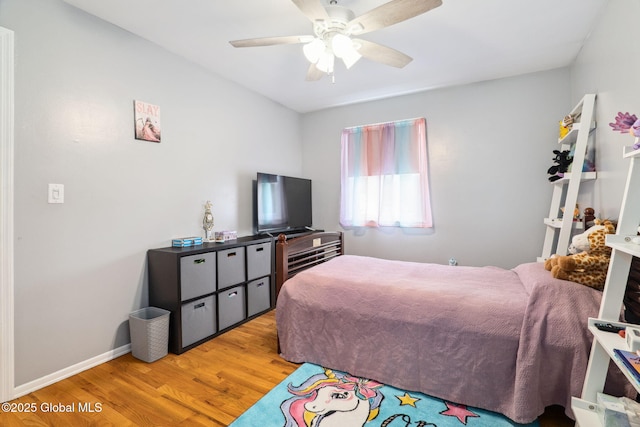 5012 Juniper Ln, Guilderland, NY 12303 - bedroom featuring light wood-type flooring and a ceiling fan