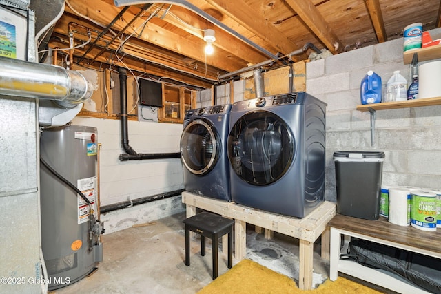 5012 Juniper Ln, Guilderland, NY 12303 - unfinished basement featuring gas water heater and washing machine and dryer