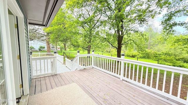 631 St Davids Ln, Niskayuna, NY 12309 - wooden deck featuring a lawn