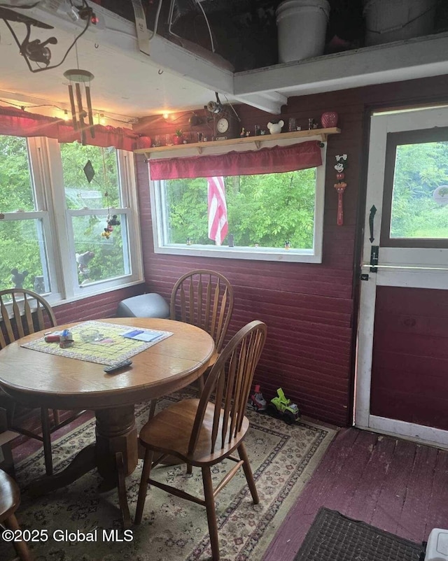 97 Library Ave, Warrensburg, NY 12885 - dining area featuring hardwood / wood-style flooring