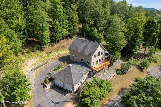 1062 S S Shore Rd, Hadley, NY 12835 - view from above of property with a heavily wooded area