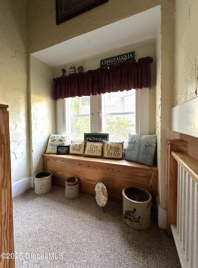 35 Walnut St, Canajoharie, NY 13317 - living area featuring a textured wall
