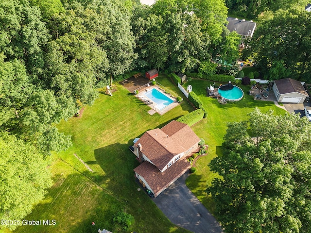 23 Tokay Ln, Colonie, NY 12309 - bird's eye view of a pool