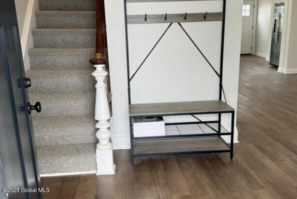 47 Chestnut St, Rensselaer, NY 12144 - stairs with wood finished floors