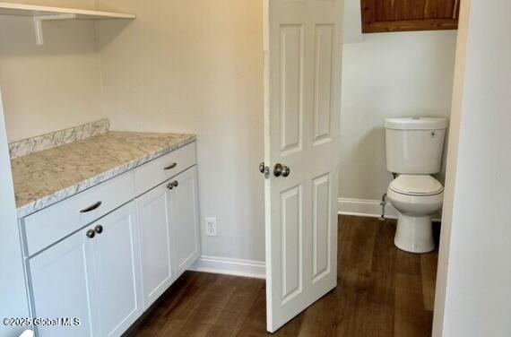 47 Chestnut St, Rensselaer, NY 12144 - bathroom featuring wood finished floors and vanity