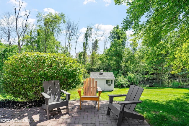 11 Fairview Ln, Halfmoon, NY 12118 - view of patio with a shed
