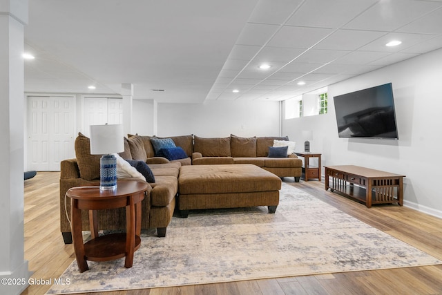 11 Fairview Ln, Halfmoon, NY 12118 - living room with wood finished floors and recessed lighting