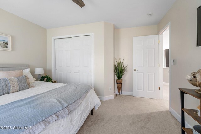 11 Fairview Ln, Halfmoon, NY 12118 - bedroom with carpet and a closet