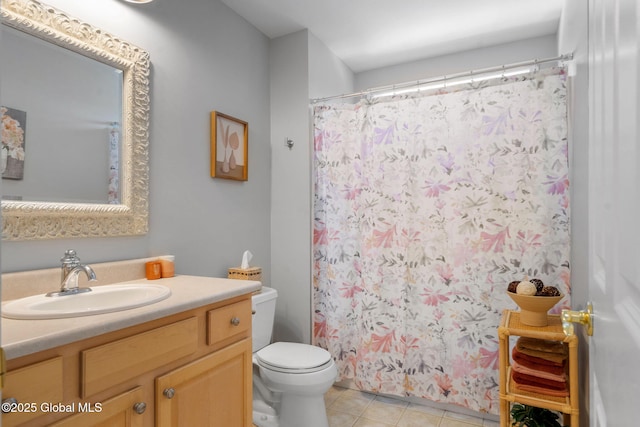 11 Fairview Ln, Halfmoon, NY 12118 - full bath featuring vanity, tile patterned floors, and curtained shower