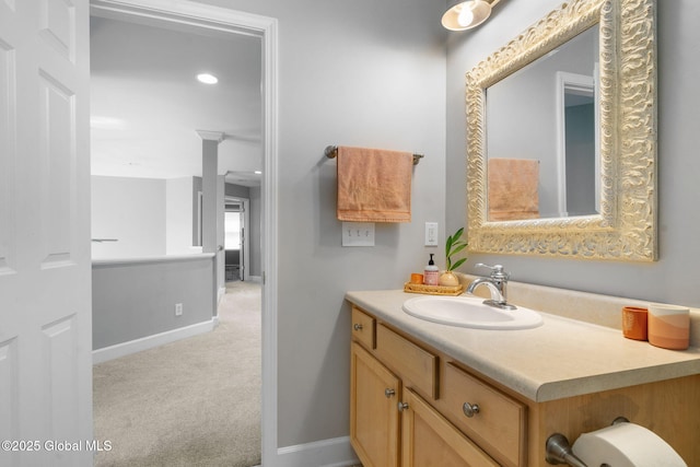 11 Fairview Ln, Halfmoon, NY 12118 - bathroom with vanity and recessed lighting
