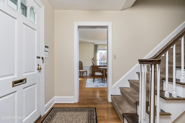 101 Euclid Ave, Albany, NY 12203 - entryway featuring stairs and dark wood-style floors