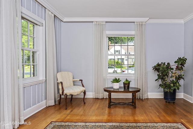 101 Euclid Ave, Albany, NY 12203 - living area featuring ornamental molding and wood finished floors