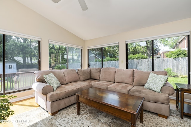 101 Euclid Ave, Albany, NY 12203 - sunroom / solarium with vaulted ceiling and wood finished floors