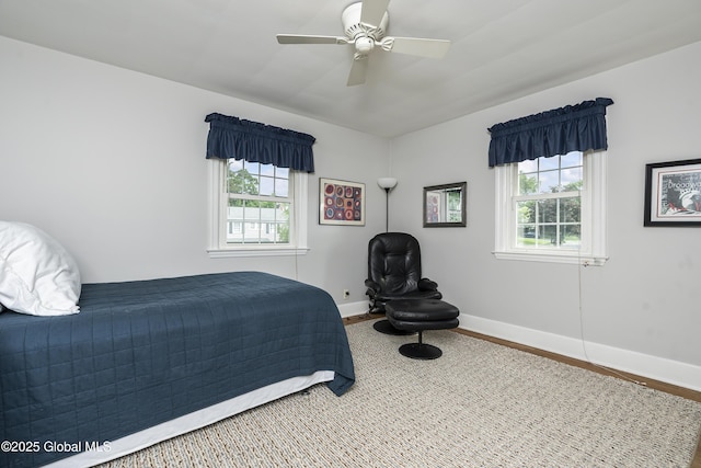 101 Euclid Ave, Albany, NY 12203 - bedroom featuring multiple windows, a ceiling fan, and wood finished floors