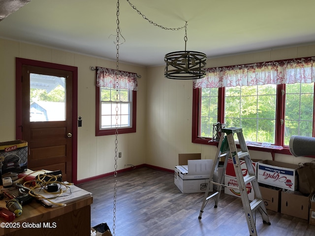 65 W Broadway, Salem, NY 12865 - dining room featuring wood finished floors, a chandelier, and ornamental molding