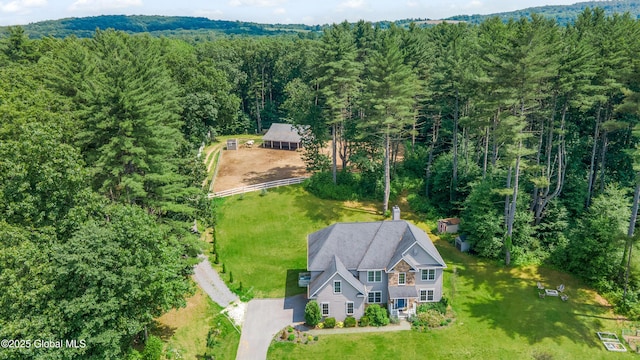 7 Anthony Ln, Saratoga Springs, NY 12866 - view from above of property featuring a forest
